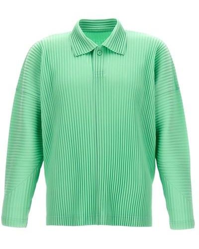 Homme Plissé Issey Miyake Polo 'MC January' - Verde