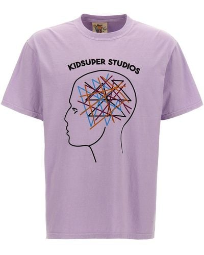 Kidsuper T-Shirt "Thoughts In My Head Tee" - Lila
