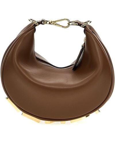 Fendi 'graphy Mini' Handbag - Brown