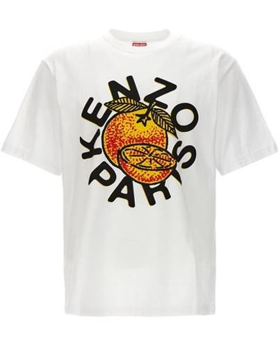 KENZO Orange T Shirt Bianco