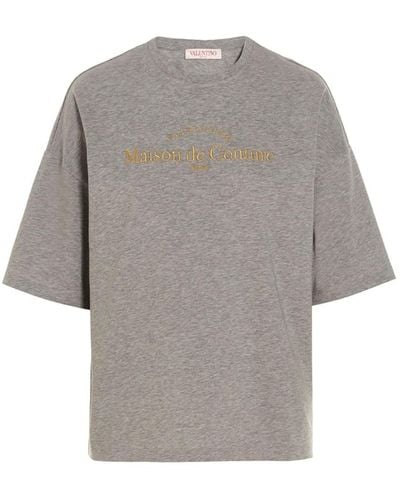 Valentino Garavani T-Shirt 'Maison De Couture'' - Grau