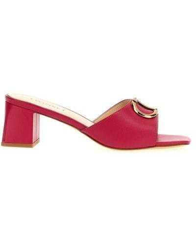 Twin Set Logo Sandals - Red