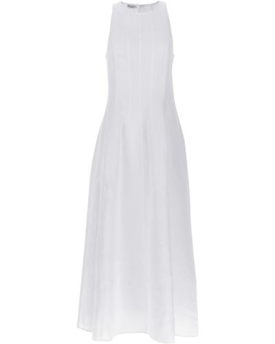 Brunello Cucinelli Langes Kleid - Weiß