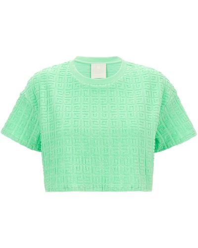 Givenchy T-Shirt Cropped Kapselkollektion Plage - Grün