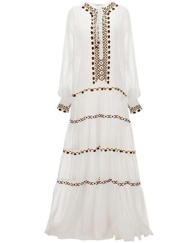 Ermanno Scervino Embroidery Kaftan Dress Dresses - White