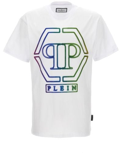 Philipp Plein T-Shirt Mit Strassstein-Logo - Grau