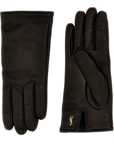 Saint Laurent Kurze Handschuhe "Cassandre" - Schwarz