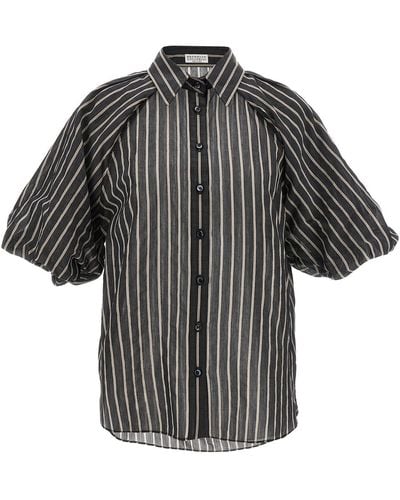 Brunello Cucinelli Striped Shirt - Grey