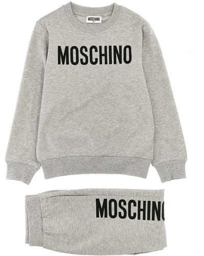 Moschino Logo Print Tracksuit - Grey
