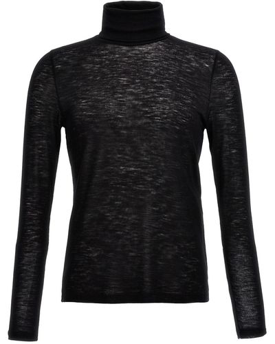 Saint Laurent High Neck Jumper - Black