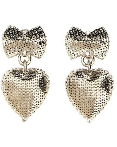 Alessandra Rich 'metal Heart' Earrings - Multicolor