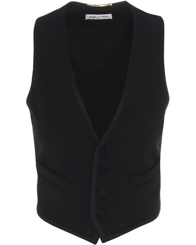 Saint Laurent 'short Tuxedo' Vest - Black