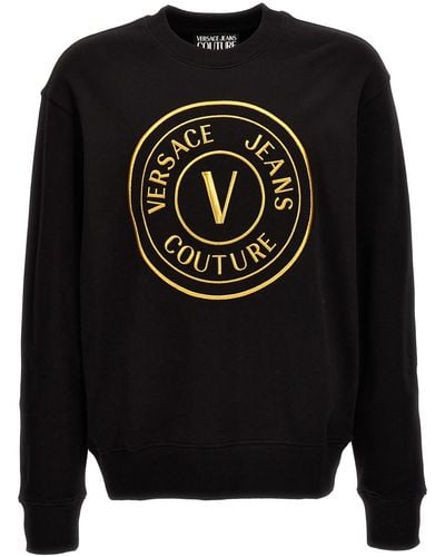 Versace Sweatshirt Mit Logostickerei - Schwarz