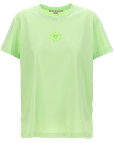 Stella McCartney T-Shirt "Iconic Mini Heart" - Grün