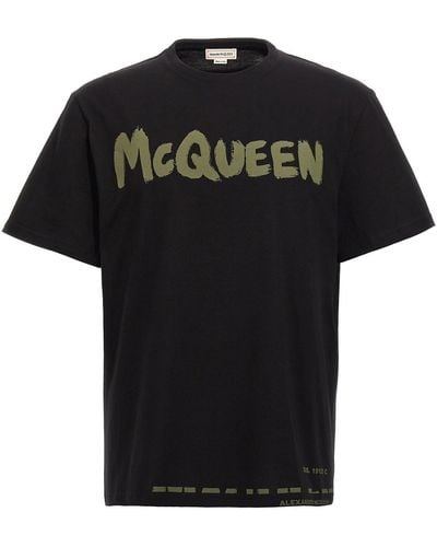 Alexander McQueen T-Shirt Mit Logodruck - Schwarz