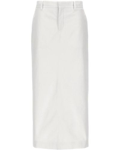 Valentino Garavani Longuette Skirt - White