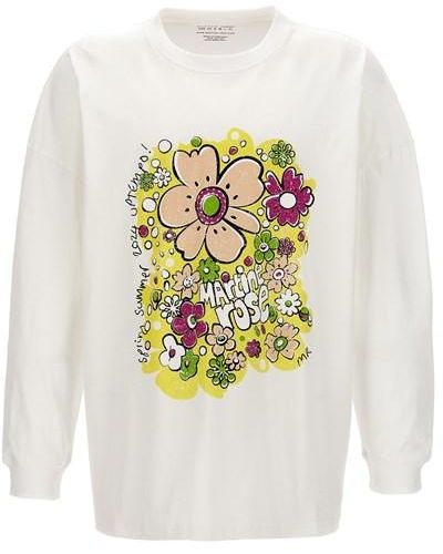 Martine Rose T-shirt 'Festival Flower' - Bianco