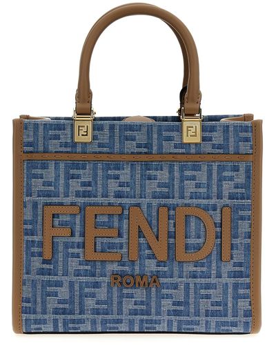 Fendi ' Sunshine Small' Shopping Bag - Blue