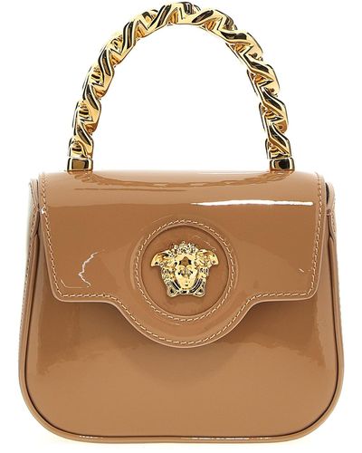 Versace 'la Medusa' Mini Handbag - Brown