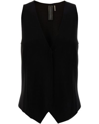 Norma Kamali Stretch Fabric Vest - Black