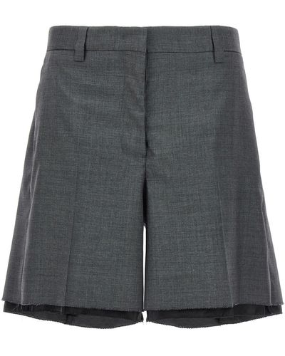 Miu Miu Bermuda-Shorts 'Grisaglia' - Grau