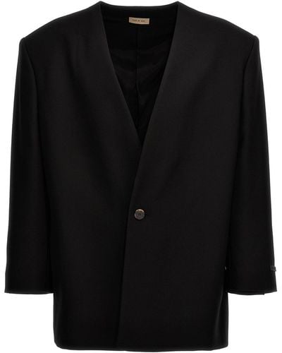 Fear Of God 'lapeless Suit' Blazer - Black