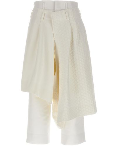 Comme des Garçons Bermuda-Shorts Mit Mehreren Schichten - Weiß