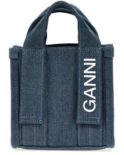 Ganni 'mini Tech' Shopping Bag - Black