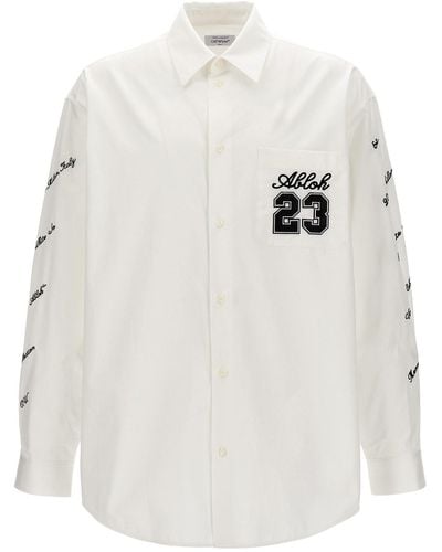 Off-White c/o Virgil Abloh '23 Logo Heavycoat' Shirt - White