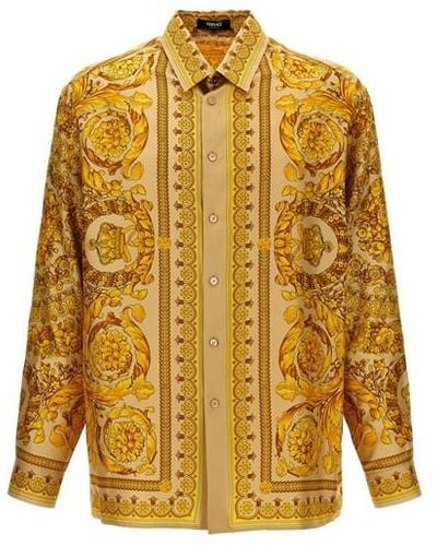 Versace Camicia 'Barocco' - Giallo