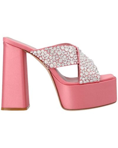 HAUS OF HONEY Crossed Band Sandals - Pink