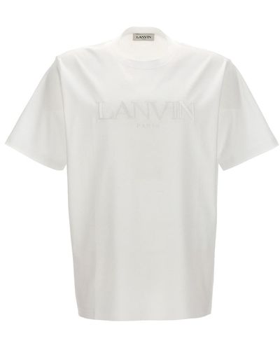 Lanvin T-Shirt Mit Logostickerei - Weiß