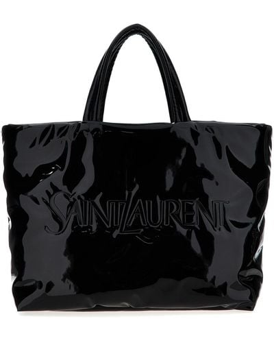 Saint Laurent Maxi Patent Bag - Black