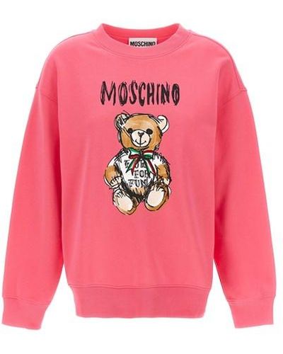 Moschino 'teddy Bear' Sweatshirt - Pink
