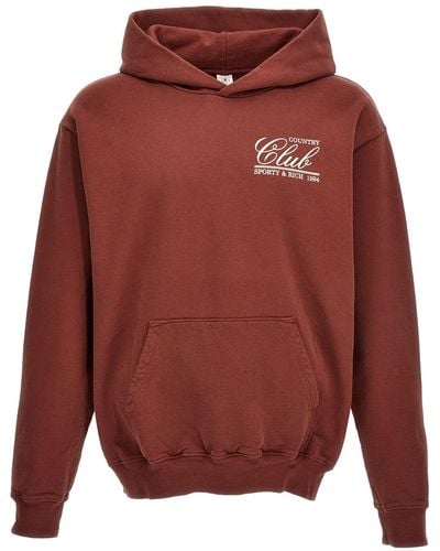 Sporty & Rich '94 Country Club' Hoodie - Red