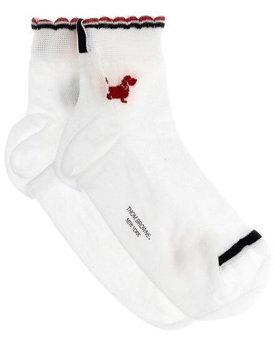 Thom Browne 'hector' Socks - White