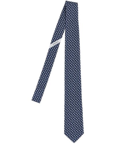 Ferragamo Printed Tie - Blue