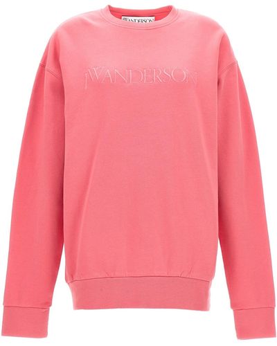 JW Anderson Sweatshirt Mit Logostickerei - Pink