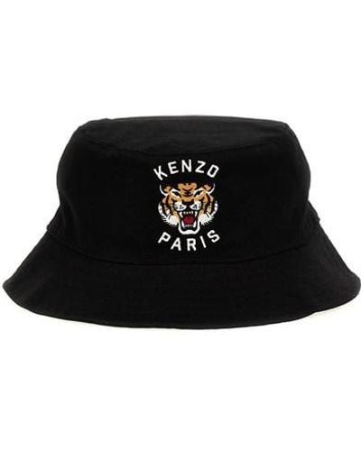 KENZO Reversible Logo Bucket Hat - Black