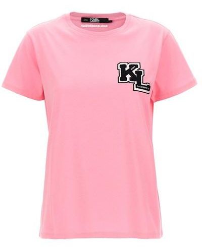 Karl Lagerfeld Logo T-shirt - Pink