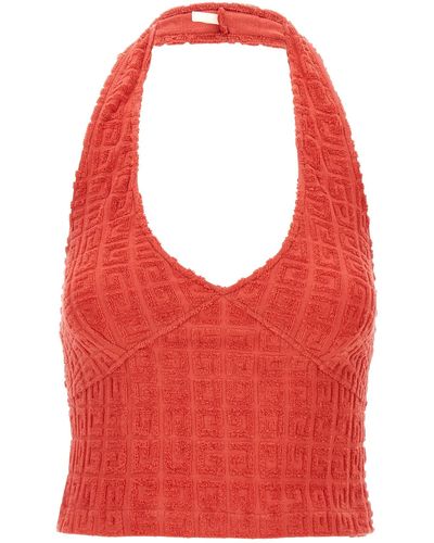 Givenchy Top Cropped Capsule Plage - Red