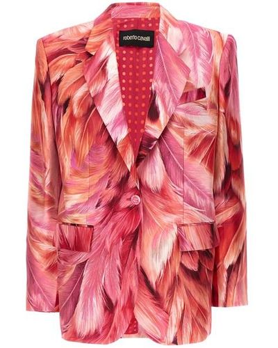 Roberto Cavalli 'plumage' Blazer - Pink