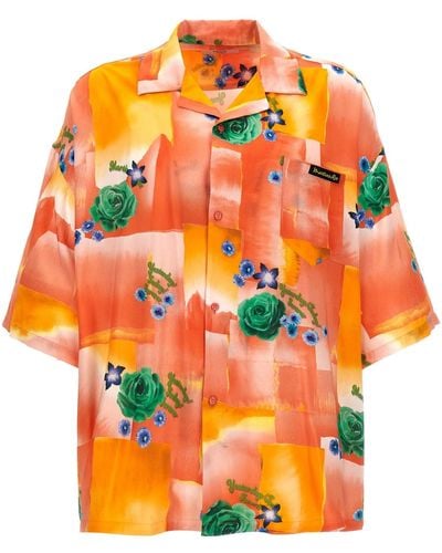 Martine Rose 'today Floral Coral' Shirt - Orange