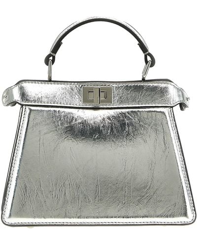 Fendi 'peekaboo Iseeu Petite' Handbag - Metallic