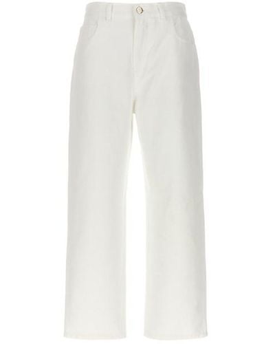 Moncler Jeans gamba dritta crop - Bianco