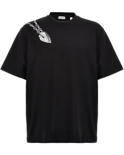 Burberry T-Shirt "Shield" - Schwarz