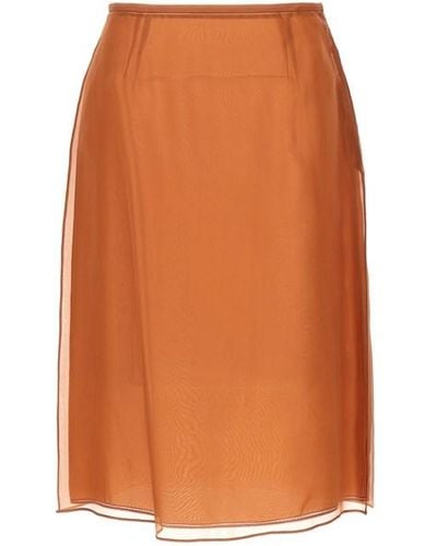 Prada Organza Skirt - Orange