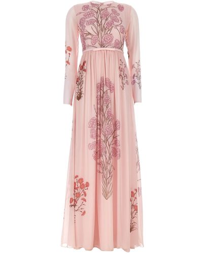 Giambattista Valli Langes Kleid "Mini Carnation Bouquets" - Pink