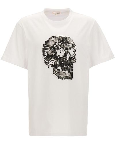 Alexander McQueen T-Shirt Mit Druck - Weiß