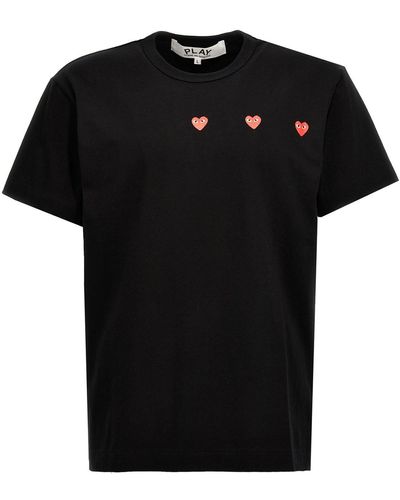 COMME DES GARÇONS PLAY 'multi Heart' T-shirt - Black